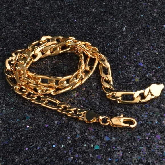 Men Punk Chain Gold Necklace, NICE CHAIN NECKLACE, CUTE CHAIN NECKLACE - Picture 6 of 6